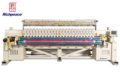 Многоцветная однорулонная стегальная и вышивальная машина Richpeace RPQE-NM-SFE-424(412)-305x3105(305x1485)-B-4ND(135)-VR2-NA-3P380